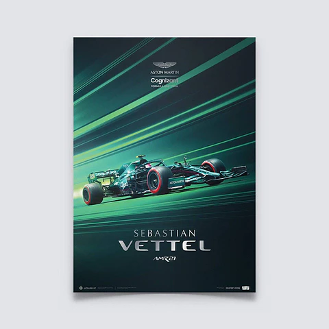 Cuadro Sebastian Vettel  Aston Martin Cognizant F1