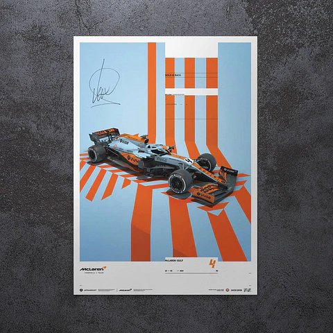 Cuadro Lando Norris  Mclaren X Gulf Edition