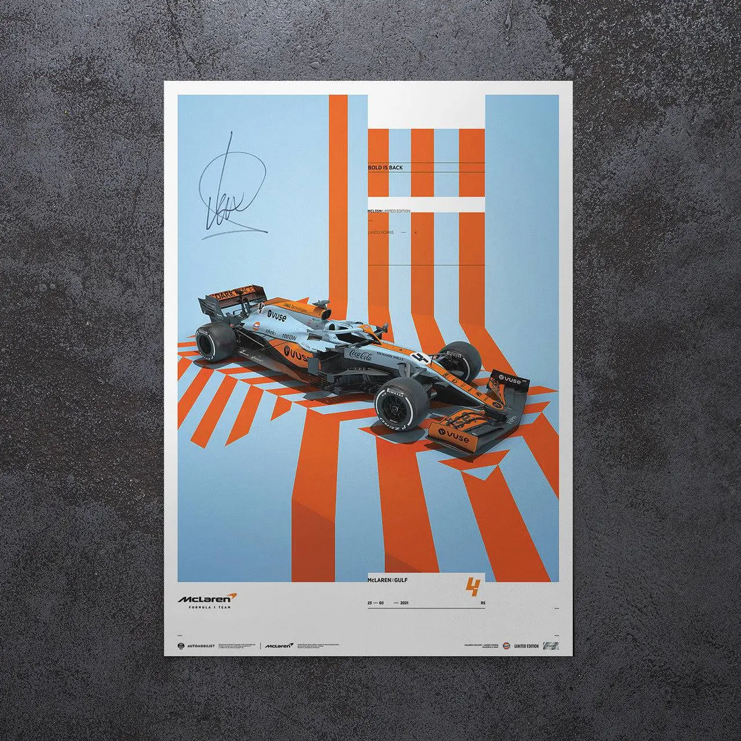 Cuadro Lando Norris  Mclaren X Gulf Edition 1