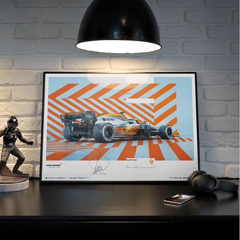 Cuadro Lando Norris  Mclaren X Gulf Edition Horizontal