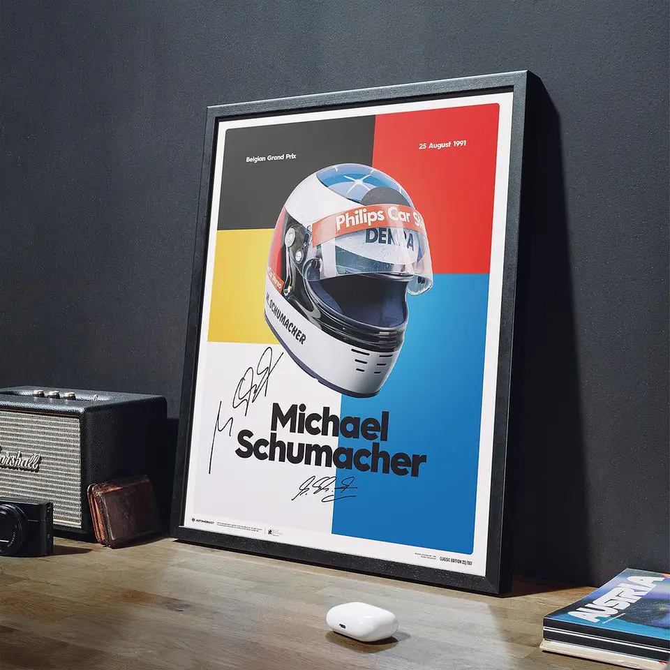 Cuadro Michael Schumacher - 1991 Helmet Casco 2