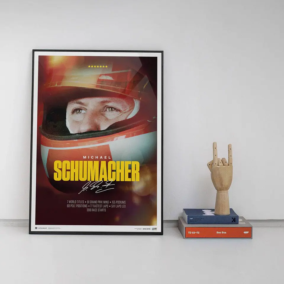 Cuadro Michael Schumacher F1 Trayectoria 1