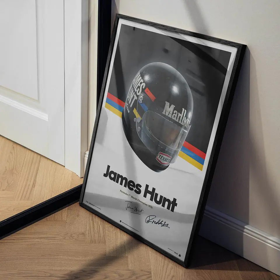 Cuadro Formula 1 James Hunt Casco Helmet F1 2
