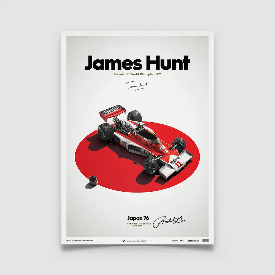 Cuadro James Hunt Mclaren M23 F1 Japanese Gp Formula 1 1
