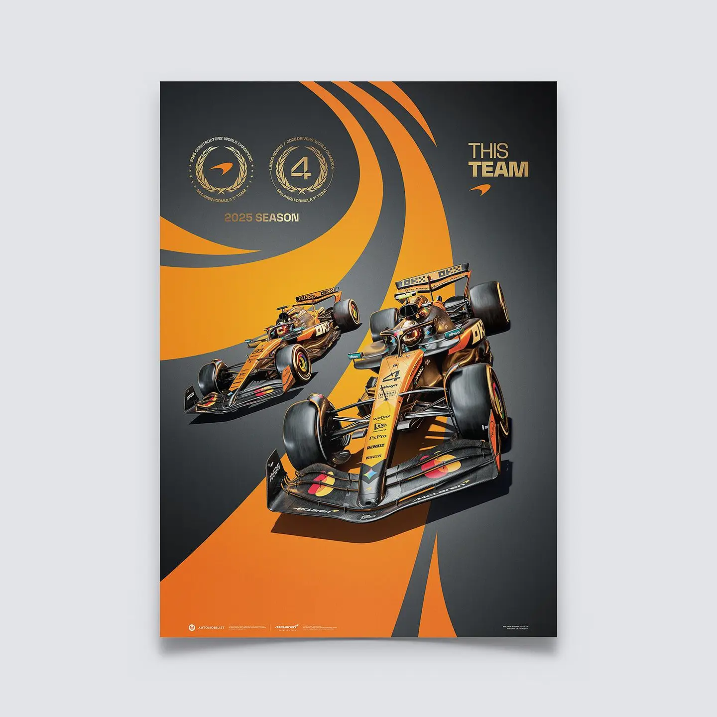 Cuadro Auto McLaren Formula 1® Team Piastri y Lando Norris + Marco 3
