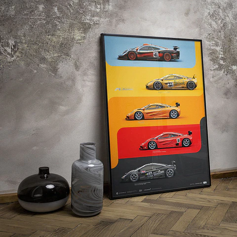 Cuadro Auto McLaren F1 GTR Colección + Marco