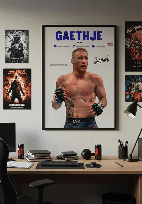 Cuadros de Justin Gaethje UFC I Peleador MMA + Marco