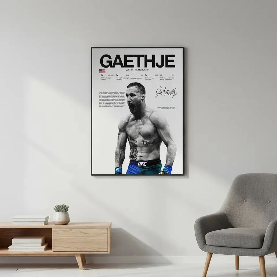 Cuadros de Justin Gaethje UFC II  Peleador MMA + Marco 1