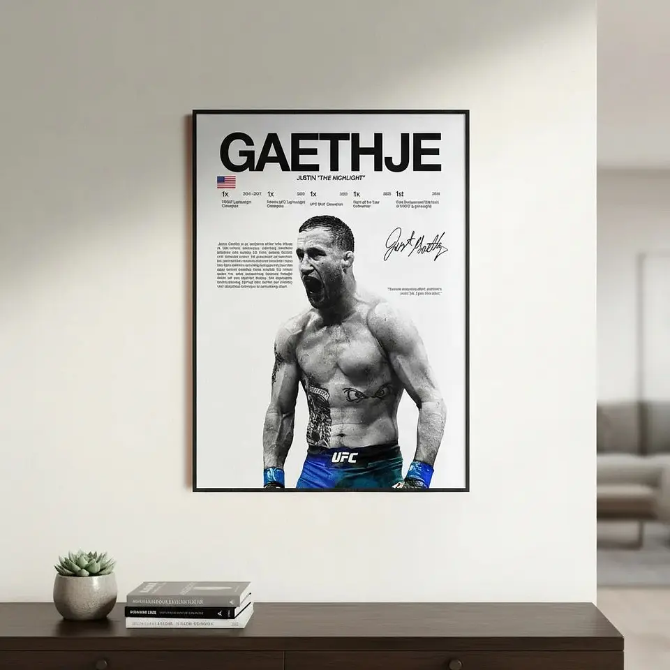 Cuadros de Justin Gaethje UFC II  Peleador MMA + Marco 2