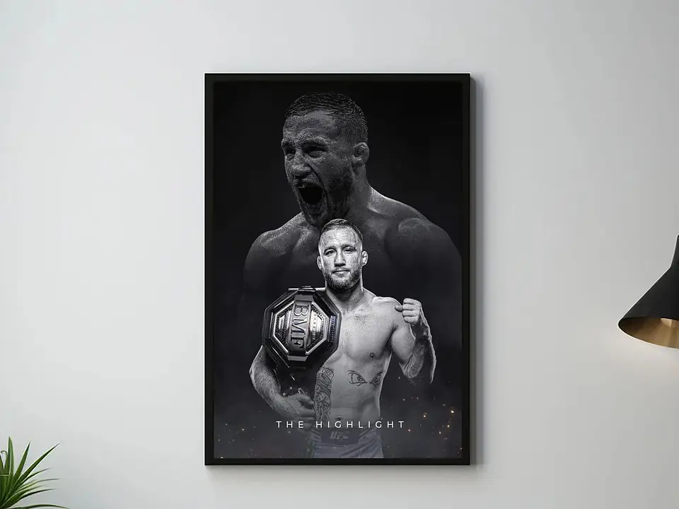 Cuadros de Justin Gaethje UFC III  Peleador MMA + Marco 1