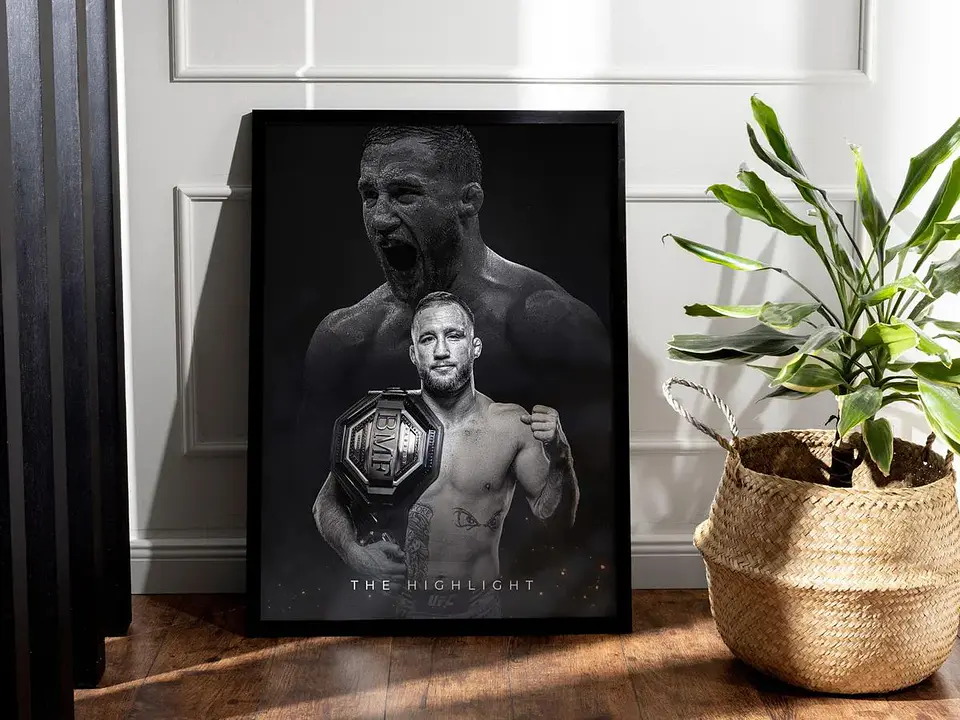 Cuadros de Justin Gaethje UFC III  Peleador MMA + Marco 2