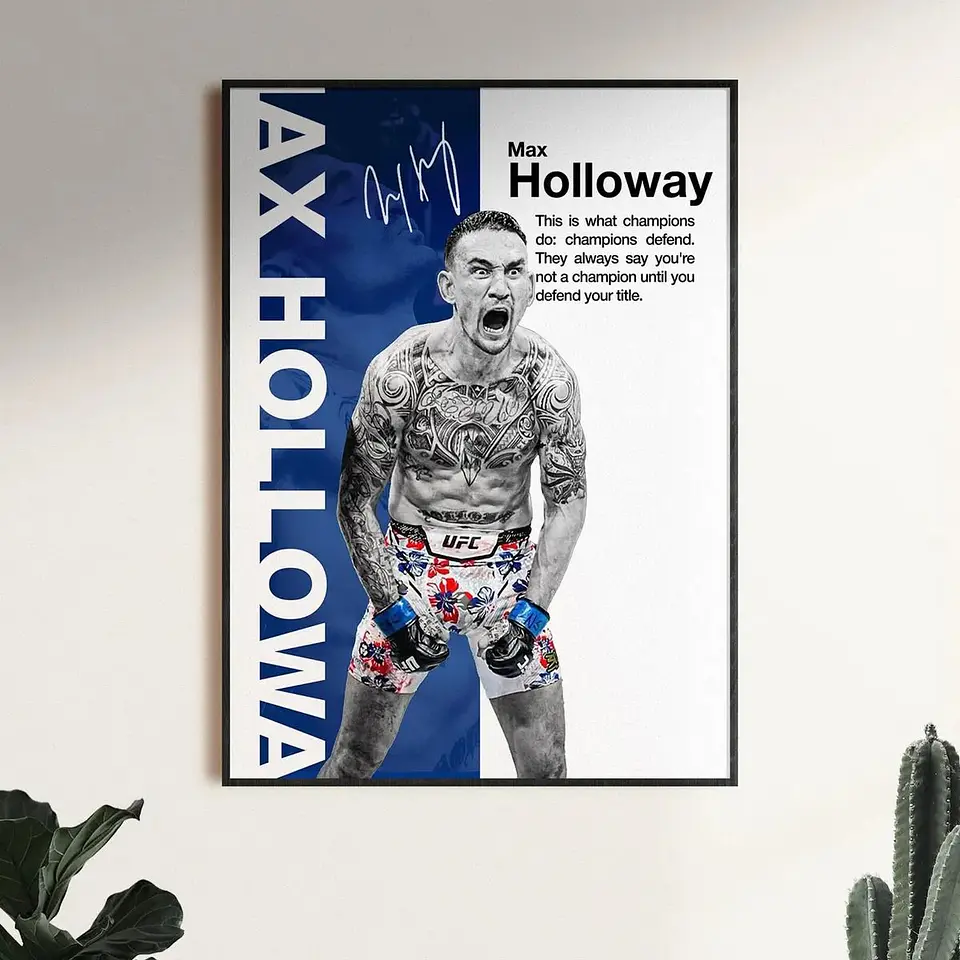 Cuadro Max “Blessed” Holloway Profesional IV  UFC MMA + Marco 2