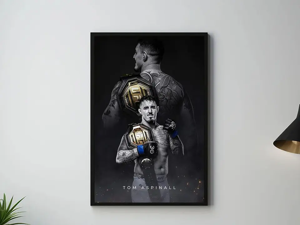 Cuadros De Peleador Tom Aspinall II Ufc Mma + Marco 1