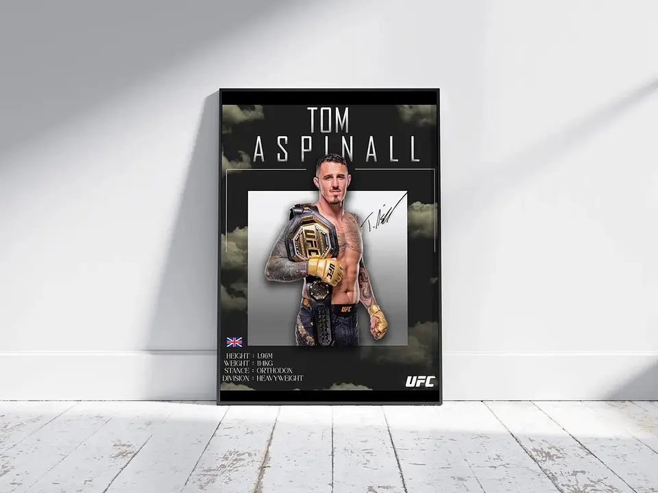 Cuadros De Peleador Tom Aspinall IV Ufc Mma + Marco 1