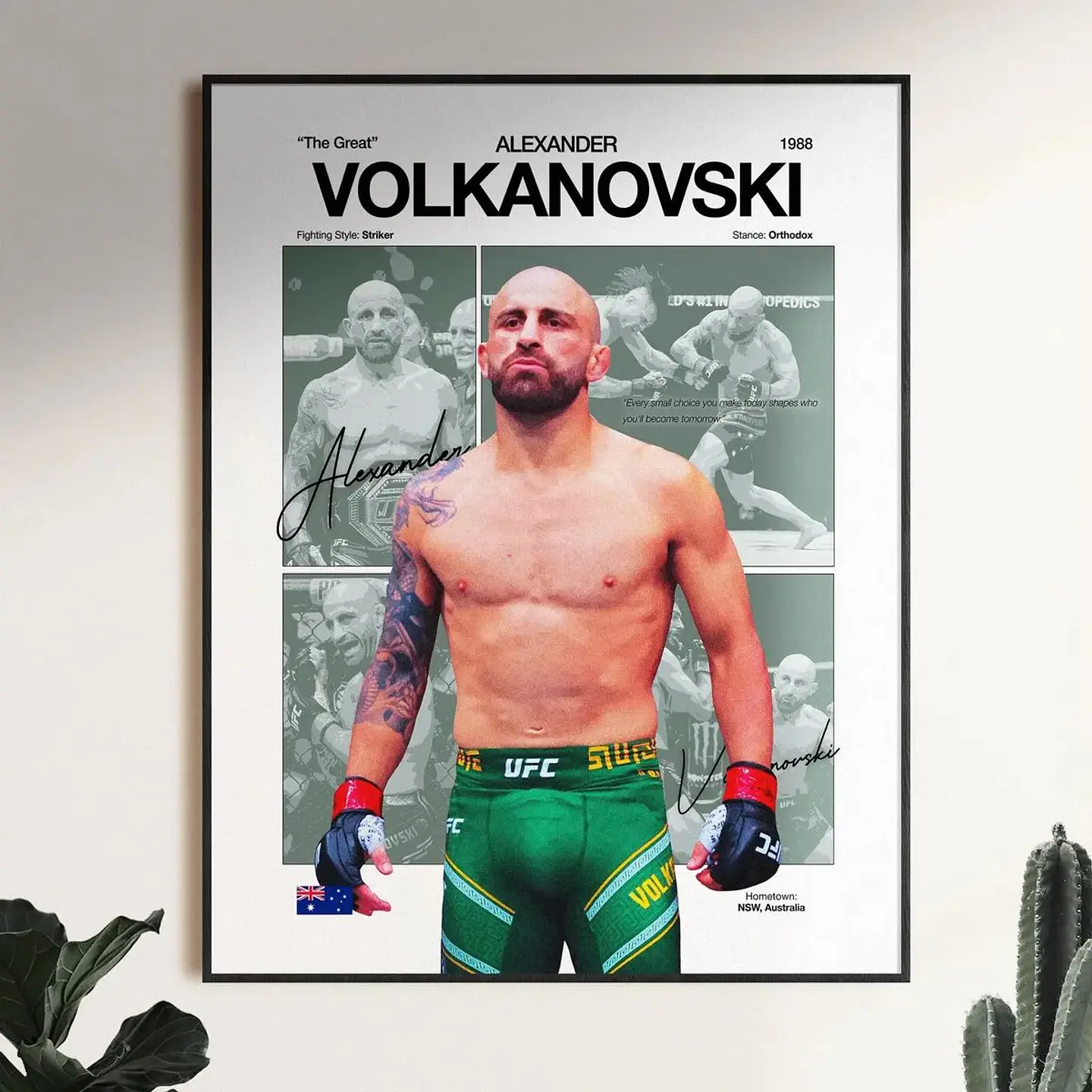 Cuadro Alexander Volkanovski  UFC MMA  Con Marco 1
