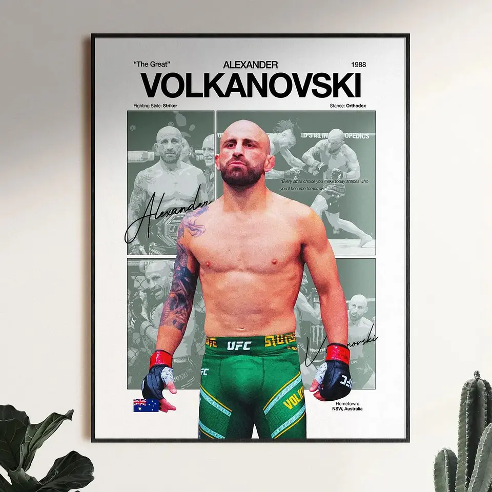 Cuadro Alexander Volkanovski  UFC MMA  Con Marco 1