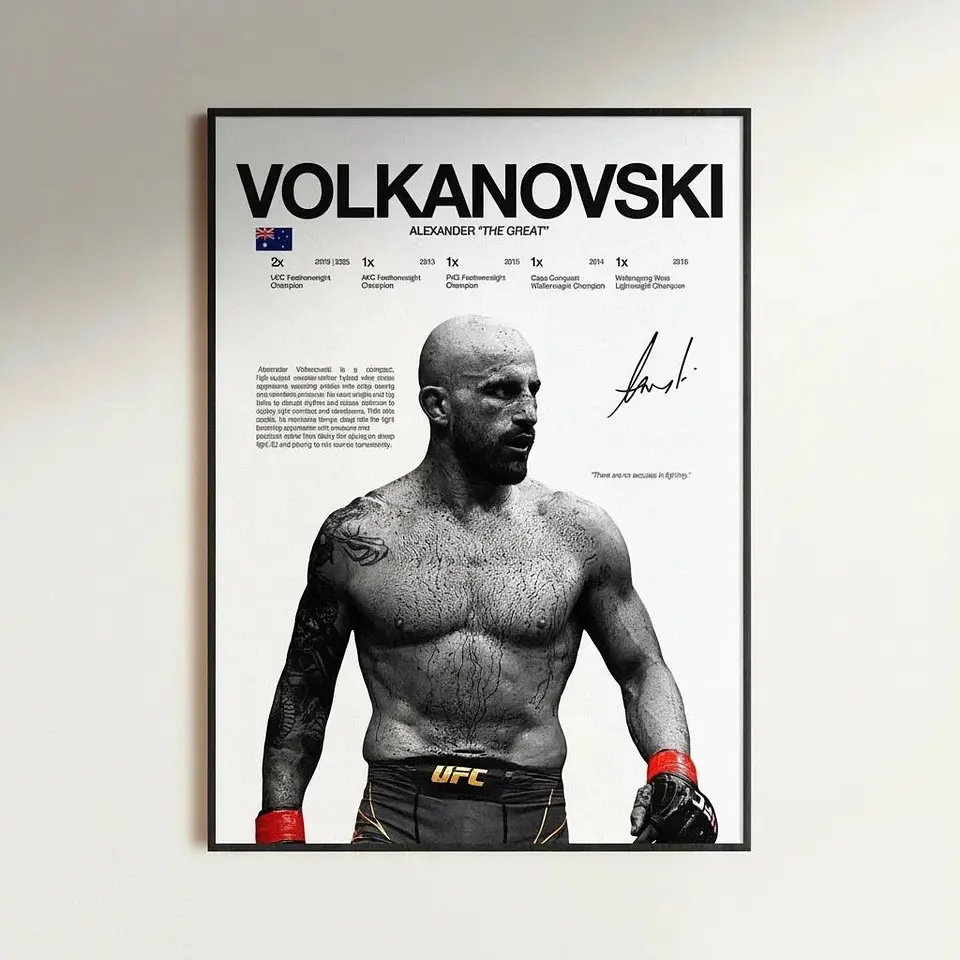 Cuadro Alexander Volkanovski  UFC MMA IV Con Marco 1