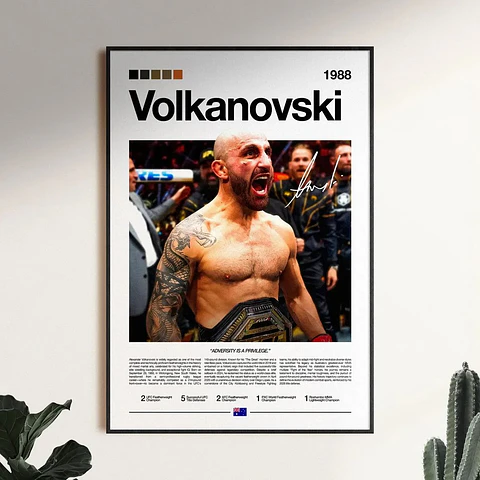 Cuadro Alexander Volkanovski  UFC MMA V Con Marco