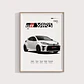 Cuadro Auto Toyota GR Yaris + Marco negro - Miniatura 2