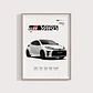 Cuadro Auto Toyota GR Yaris + Marco negro - Miniatura 3