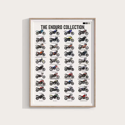 Cuadro Colección Todas Las Motos Enduro 2026 + Marco
