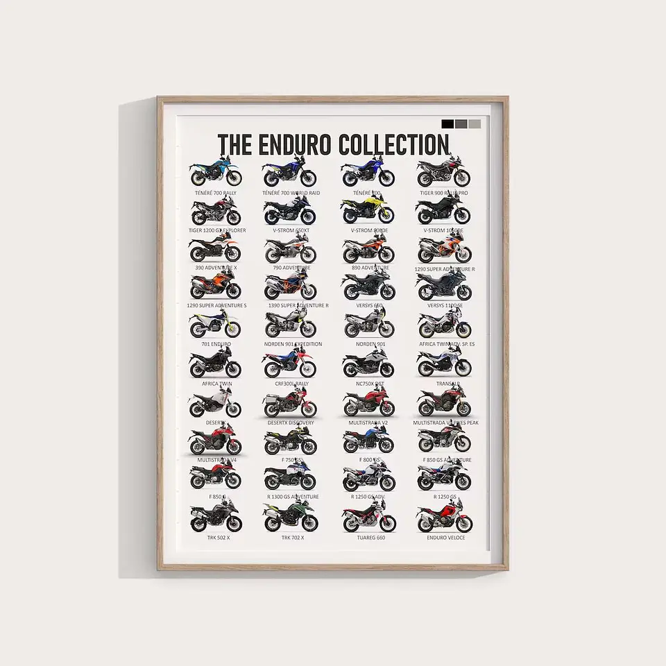 Cuadro Colección Todas Las Motos Enduro 2026 + Marco 1