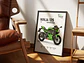 Cuadro Motos Kawasaki Ninja 125 Performance + Marco Negro - Miniatura 1