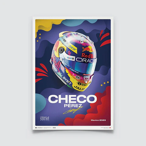 Cuadro Casco Sergio Checo Pérez F1 + Marco