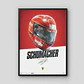 Cuadro Casco Ferrari F1 2000 - Michael Schumacher + Marco - Miniatura 1