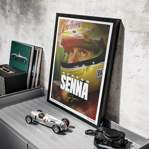 Cuadro Ayrton Senna Piloto Edición Especial F1 + Marco