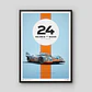 Cuadro Auto Porsche 917 - Gulf - 24h Horas Le Mans + Marco - Miniatura 1