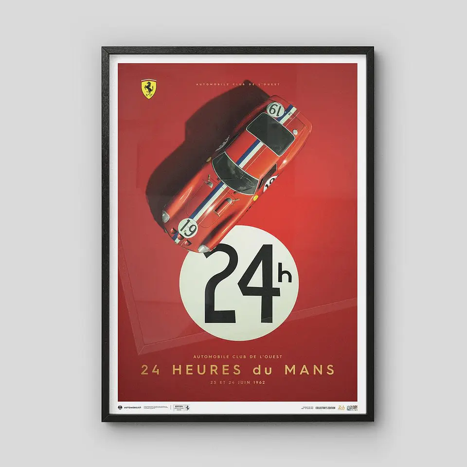 Cuadro Ferrari 250 Gto - 1962 Red 24h Le Mans - Auto Clásico 3