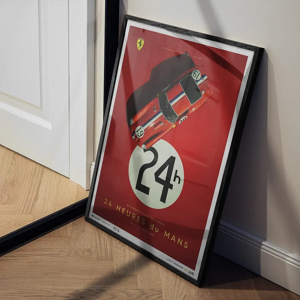 Cuadro Ferrari 250 Gto - 1962 Red 24h Le Mans - Auto Clásico 4