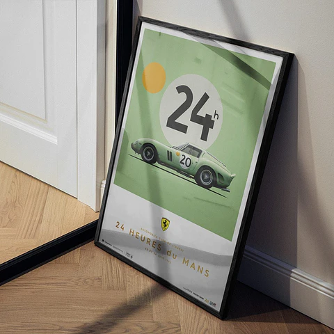Cuadro Auto Ferrari 250 Gto 1962 24h Le Mans - Auto Clásico