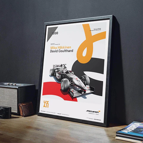 Cuadro Formula 1 Mika Häkkinen Y David Coulthard F1 + Marco