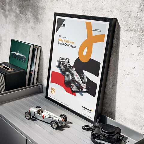 Cuadro Formula 1 Mika Häkkinen Y David Coulthard F1 + Marco