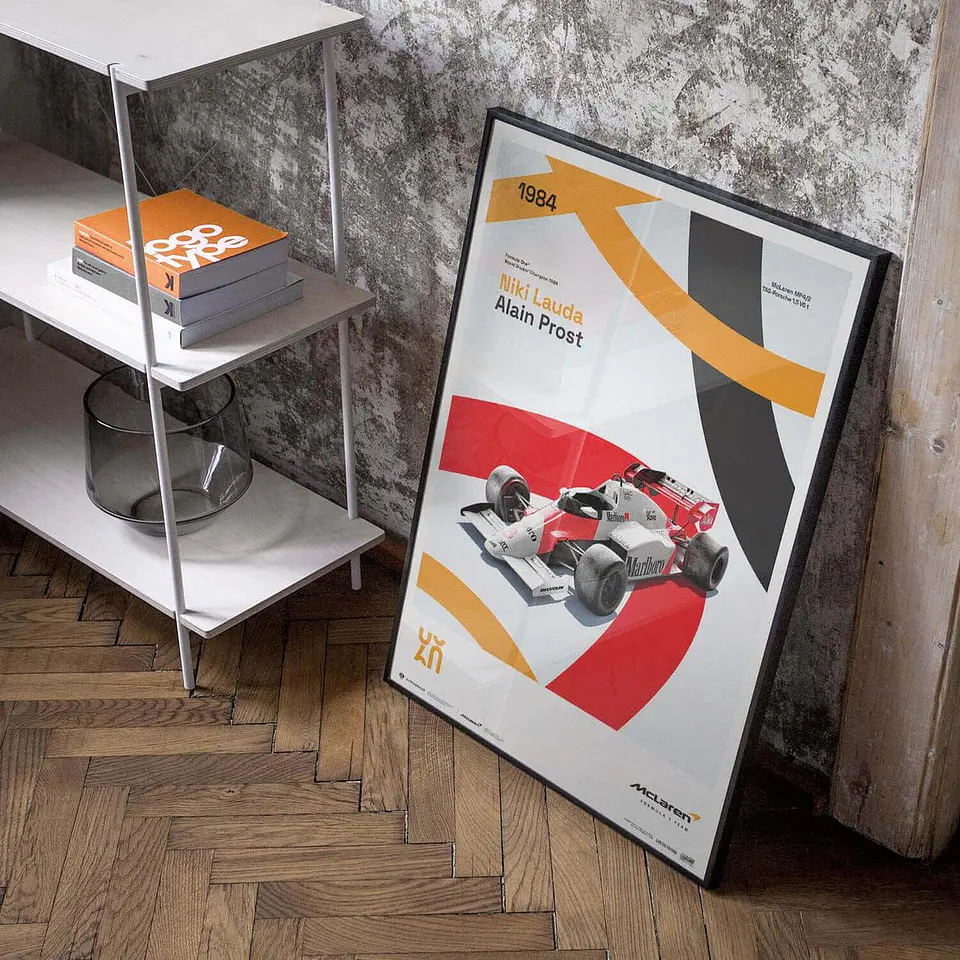 Cuadro Auto Mclaren Racing Mp4/2 - 1984 F1 Lauda Y Prost F1 3