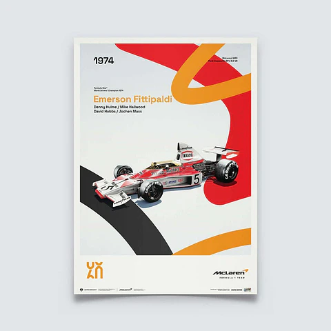Cuadro Auto Mclaren Racing M23 - 1974 Emerson Fittipaldi F1