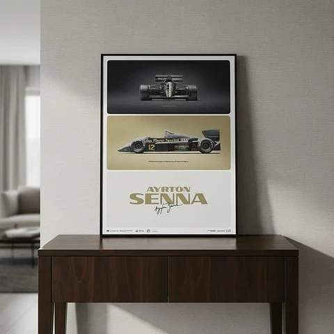 Cuadro Ayrton Senna - 1985 La Primera Victoria En Estoril F1