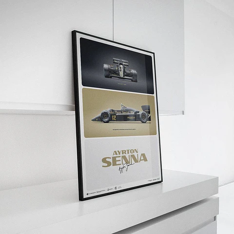 Cuadro Ayrton Senna - 1985 La Primera Victoria En Estoril F1