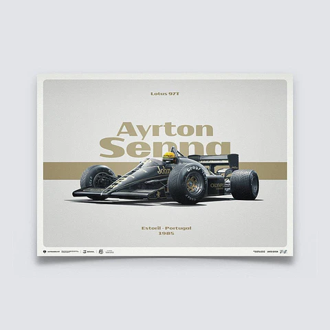 Cuadro Ayrton Senna - Homenaje A Estoril 1985 Lotus F1