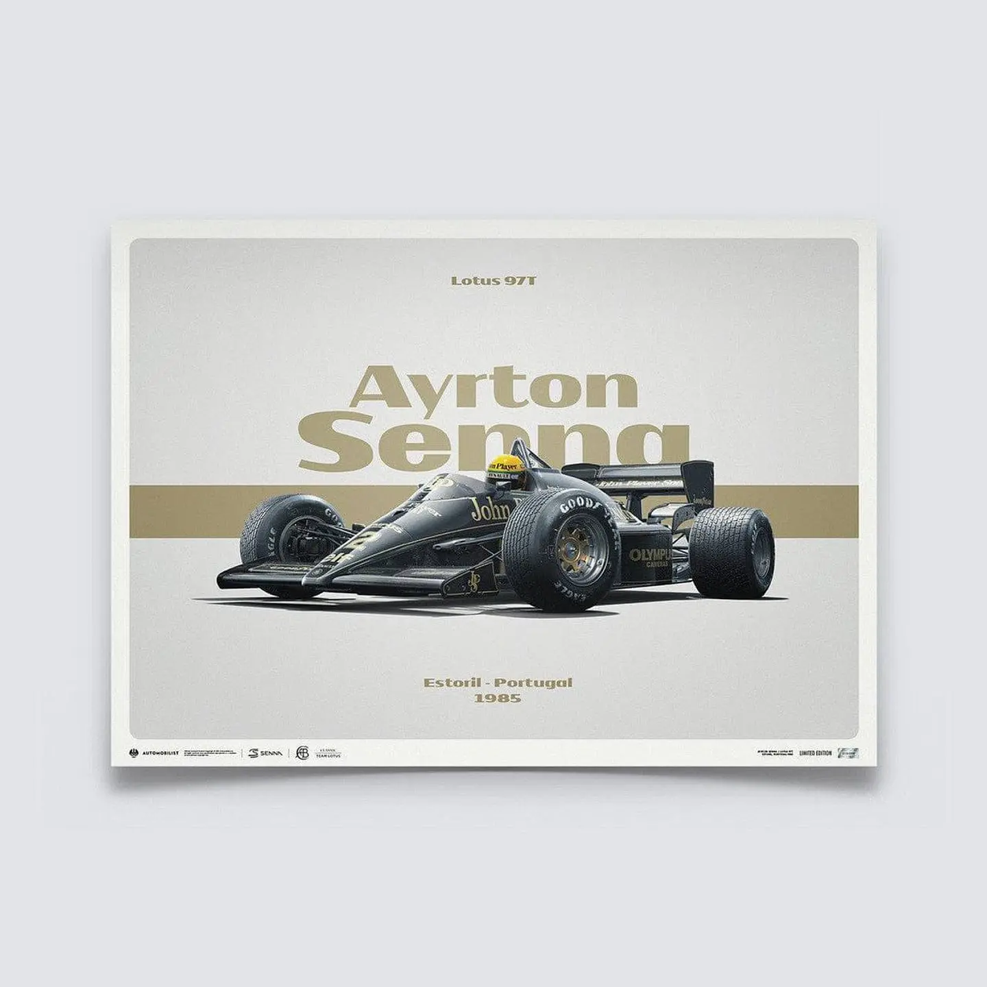 Cuadro Ayrton Senna - Homenaje A Estoril 1985 Lotus F1 2