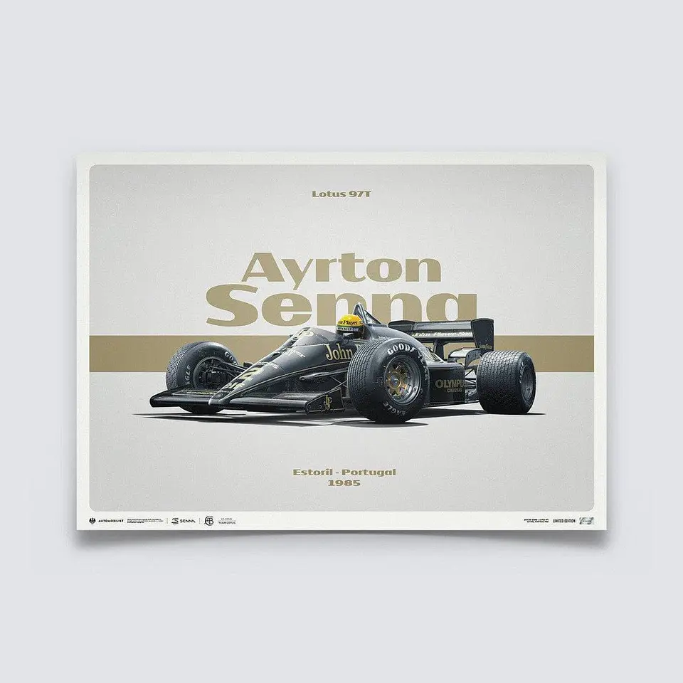 Cuadro Ayrton Senna - Homenaje A Estoril 1985 Lotus F1 2