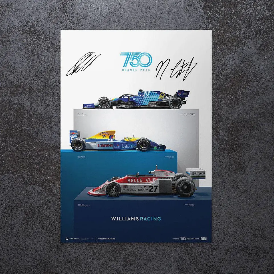 Cuadro Williams Racing - 750 Grandes Premios F1 + Marco 1