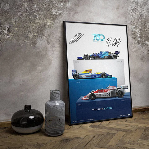 Cuadro Williams Racing - 750 Grandes Premios F1 + Marco