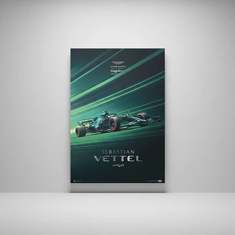 Cuadro Sebastian Vettel  Aston Martin Cognizant Formula One f1