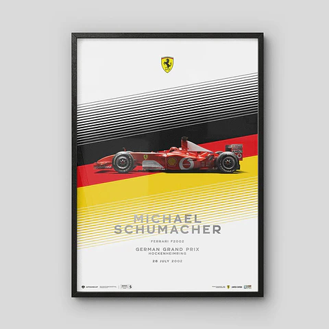 Cuadro Ferrari F1 - Michael Schumacher Hockenheim Gp 2002