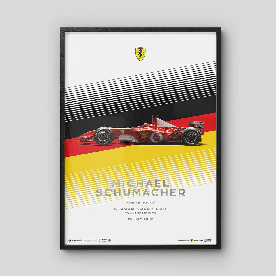Cuadro Ferrari F1 - Michael Schumacher Hockenheim Gp 2002 1