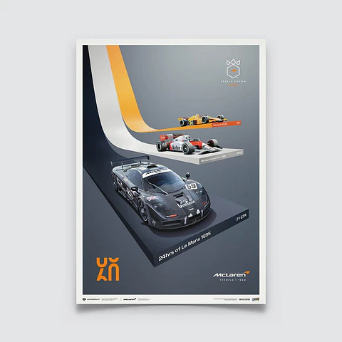 Cuadro Mclaren Racing F1 Aniversario + Marco Negro
