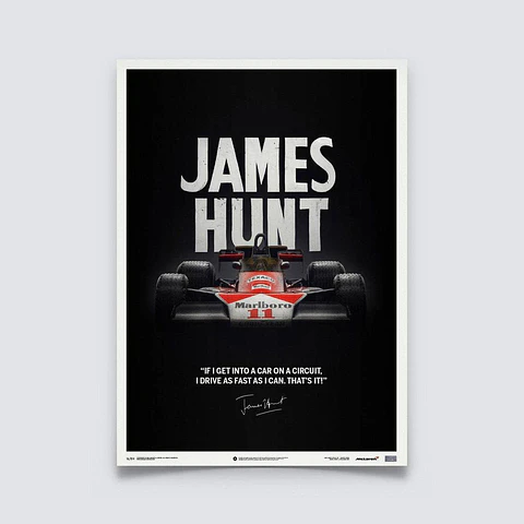 Cuadro Auto Mclaren M23 - 1976 James Hunt Fórmula 1 Firma F1